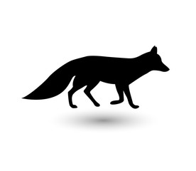 Silhouette of fox - 95889385