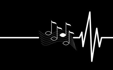 music heart beating
