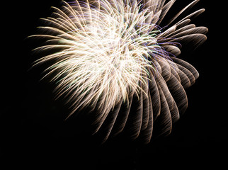 Feuerwerk explodiert im Himmel