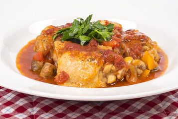 Plateful of Chicken Cacciatore