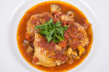 Plateful of Chicken Cacciatore