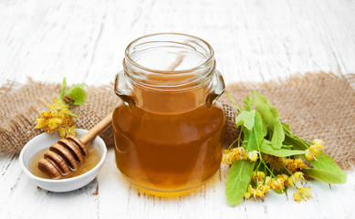 Jar with honey