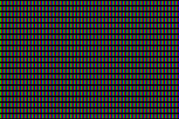 LCD screen pixels triads closeup