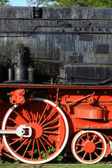 Fototapeta na wymiar Steam locomotive detail