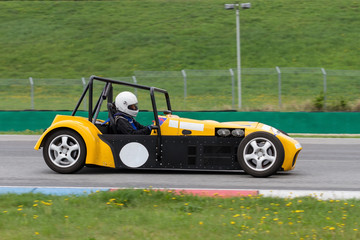 yellow buggy in the Masaryk circuit Brno