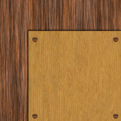 Wooden banner design