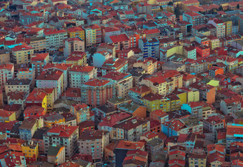 Town roofs - architectural background of cityscape.