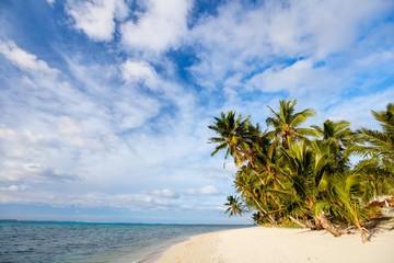 Beautiful tropical beach at exotic island in Pacific