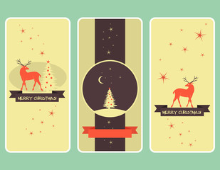 weihnachtliche Banner mit Rentier