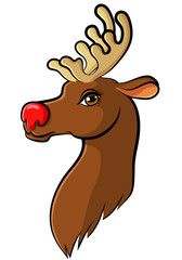 Cartoon muzzle reindeer