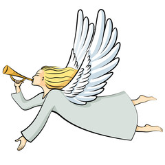 Cartoon Christmas angel