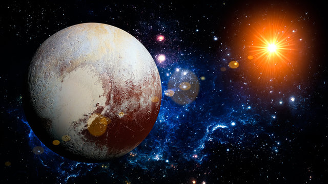 Pluto Planet Solar System space isolated