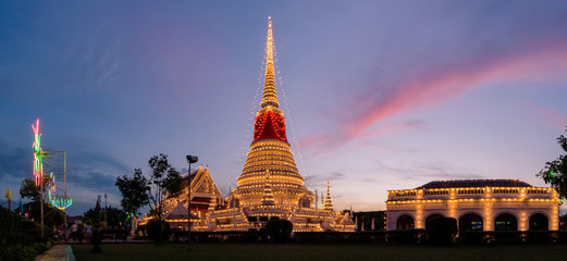 The stupa at temple phra samut chedi in samut Prakan, Thailand,
