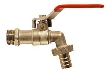 Faucet isolated on white background.
Clipping Path.
