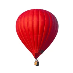 Deurstickers Ballon Rode heteluchtballon