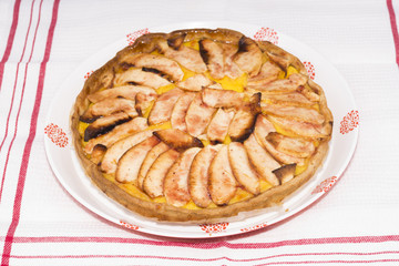 Tarta de manzana casera.