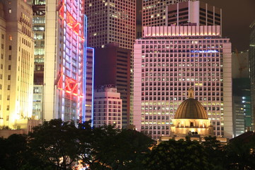 Obraz premium Hong Kong's Skyline at Night
