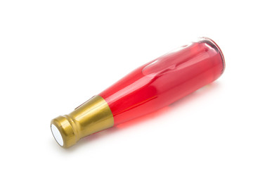 Juice bottle on white background
