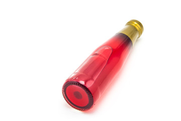 Juice bottle on white background