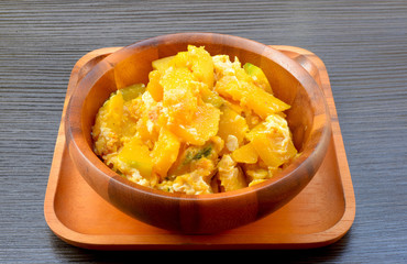 Stir-fried pumpkin with egg