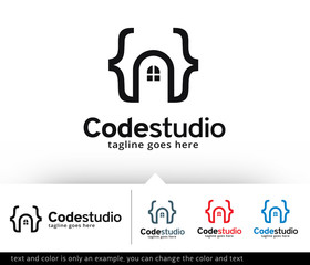 Code Studio Logo Template Vector Design