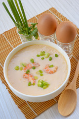 Steamed Egg with shrimp.
