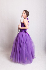 Fototapeta premium woman with a flute