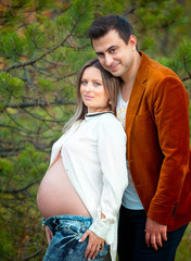 Pregnant woman and husband