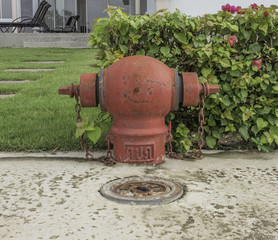 Red fire hydrant