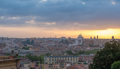 Obraz premium Панорама Рим, вид с холма Яникул