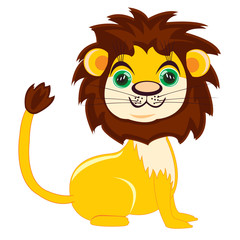 Fototapeta premium Cartoon nice lion