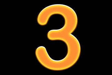 Naklejka premium FONT or LETTER and colour design of ALPHABET in joyful bright orange colour tone