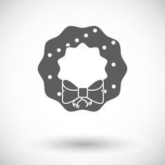 Christmas Wreath flat icon