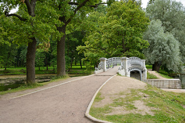 Gatchina, a bridge in the Park