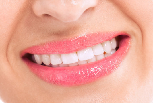 Healthy hygiene female teeth and happy smile
