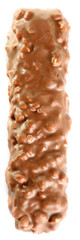 Tasty chocolate bar isolated on white background