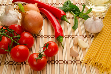Vegetables with pasta