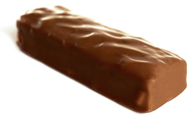 Tasty chocolate bar isolated on white background