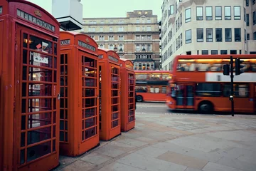 Foto op Plexiglas London Telephone box bus © rabbit75_fot