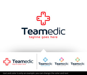 Team Medical Logo Template Vector Design