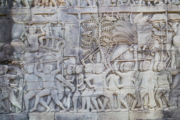 Bas-reliefs in Prasat Bayon  complex