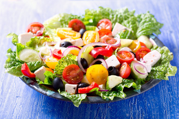 plate of greek salad