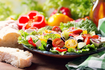plate of greek salad