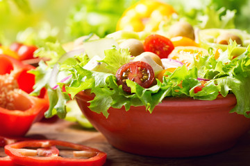 bowl of fresh vegetable salad