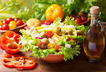 bowl of fresh vegetable salad