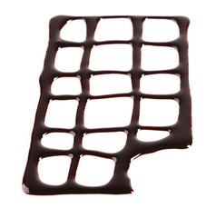 Silhouette of drawn chocolate bar, isolated on white