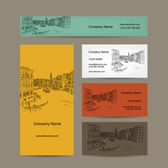 Business cards design, Venice city sketch © Kudryashka