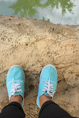 Fototapeta premium Selfie of sneakers