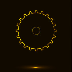 Golden gears in the dark