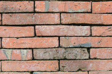 Abstract background close up red brick wall